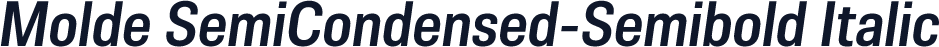 Molde SemiCondensed-Semibold Italic