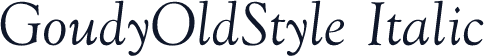GoudyOldStyle Italic