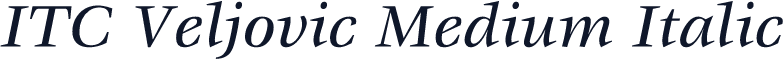ITC Veljovic Medium Italic