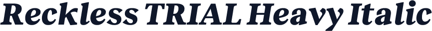 Reckless TRIAL Heavy Italic