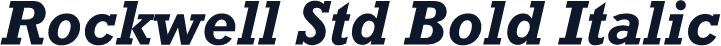 Rockwell Std Bold Italic