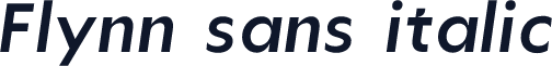 Flynn sans italic