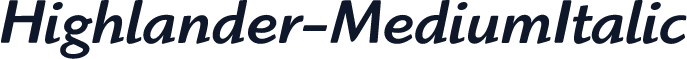 Highlander-MediumItalic