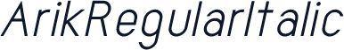 ArikRegularItalic