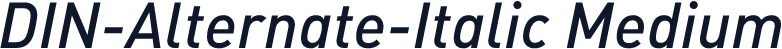 DIN-Alternate-Italic Medium