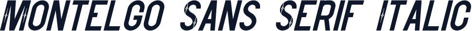 Montelgo Sans Serif Italic
