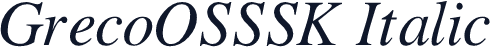 GrecoOSSSK Italic