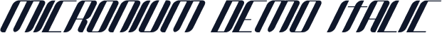 Micronium Demo Italic