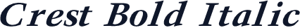 Crest Bold Italic