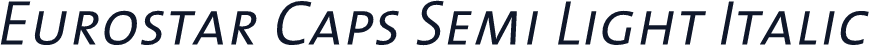 Eurostar Caps Semi Light Italic