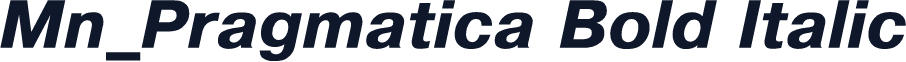 Mn_Pragmatica Bold Italic