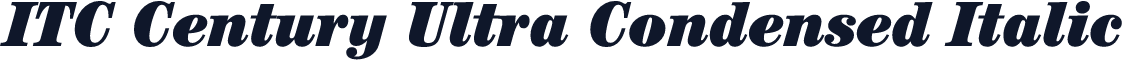ITC Century Ultra Condensed Italic