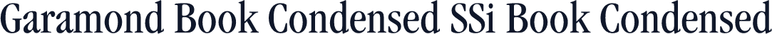 Garamond Book Condensed SSi Book Condensed