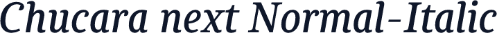 Chucara next Normal-Italic
