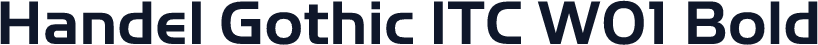 Handel Gothic ITC W01 Bold
