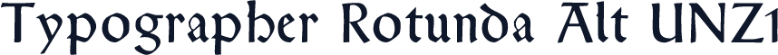 Typographer Rotunda Alt UNZ1