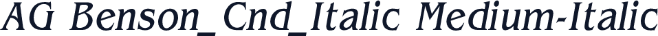AG Benson_Cnd_Italic Medium-Italic