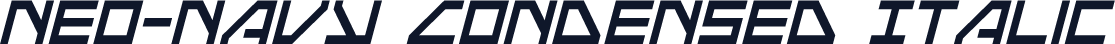 Neo-Navy Condensed Italic