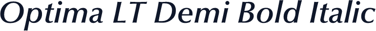 Optima LT Demi Bold Italic