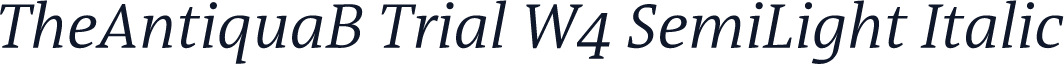 TheAntiquaB Trial W4 SemiLight Italic