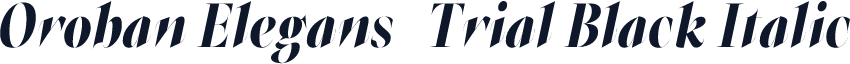 Oroban Elegans-Trial Black Italic