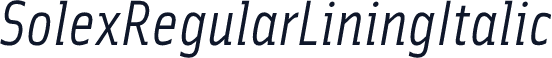 SolexRegularLiningItalic