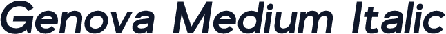 Genova Medium Italic