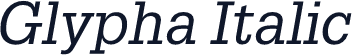 Glypha Italic