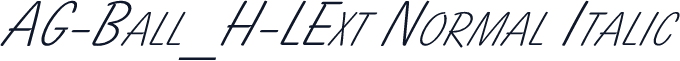 AG-Ball_H-LExt Normal Italic
