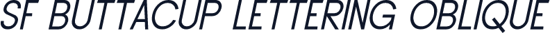 SF Buttacup Lettering Oblique