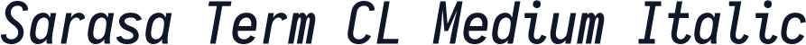 Sarasa Term CL Medium Italic