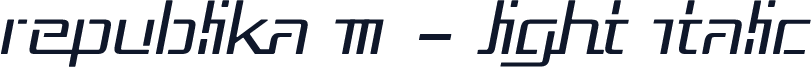 Republika III - Light Italic
