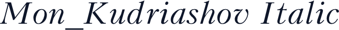 Mon_Kudriashov Italic