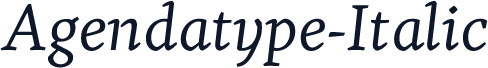 Agendatype-Italic
