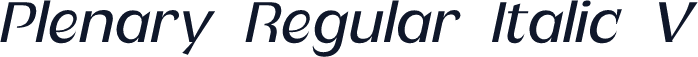 Plenary Regular Italic V1