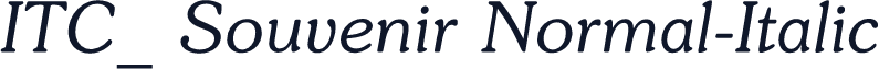 ITC_ Souvenir Normal-Italic