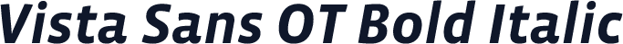 Vista Sans OT Bold Italic