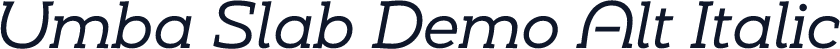 Umba Slab Demo Alt Italic