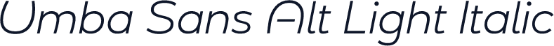 Umba Sans Alt Light Italic