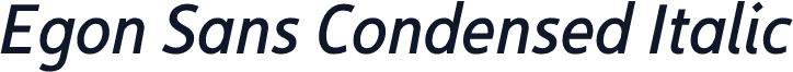 Egon Sans Condensed Italic