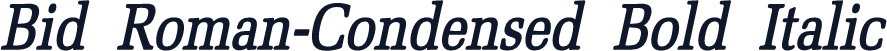Bid Roman-Condensed Bold Italic