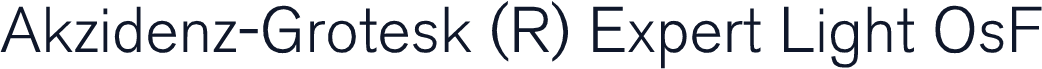 Akzidenz-Grotesk (R) Expert Light OsF