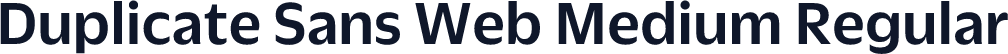 Duplicate Sans Web Medium Regular