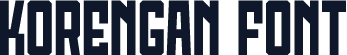 Korengan Font