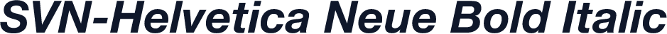 SVN-Helvetica Neue Bold Italic