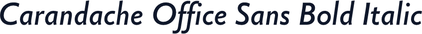 Carandache Office Sans Bold Italic