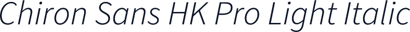 Chiron Sans HK Pro Light Italic