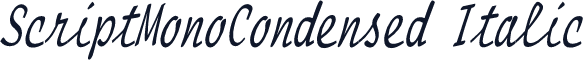 ScriptMonoCondensed Italic