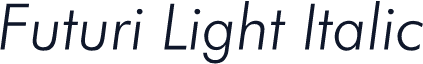 Futuri Light Italic