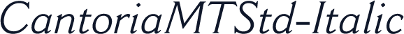 CantoriaMTStd-Italic